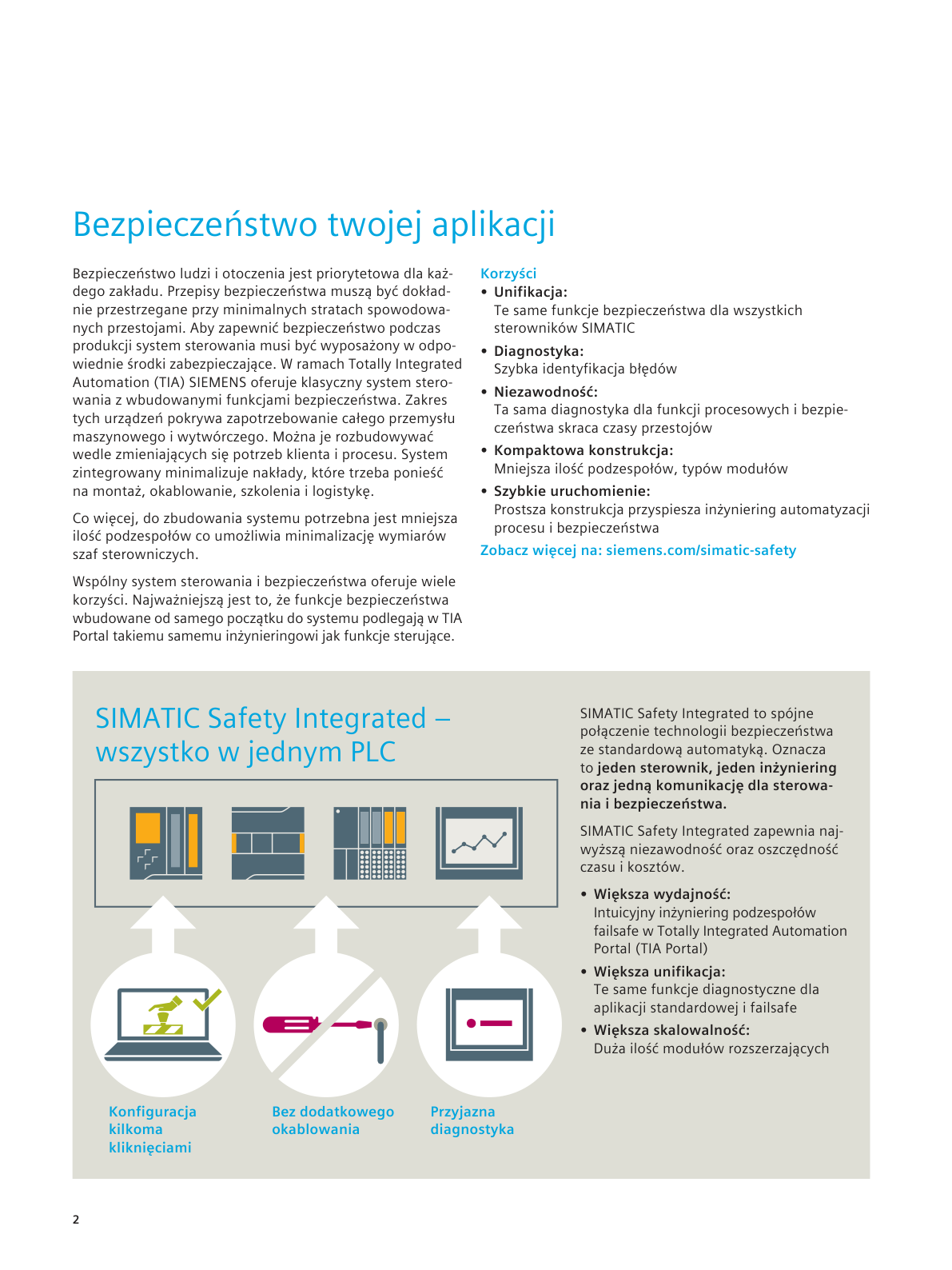 SIMATIC Safety Integrated: TIA Portal, F-CPU, ET200 F-I/O, SINAMICS